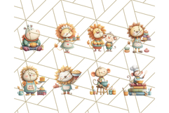 Cozy Safari Baking Animals PNG, Cute Jungle Kitchen Art Product Image 5