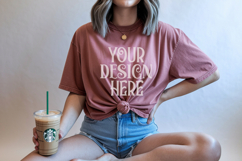 Brick Comfort Colors 1717 T-shirt Mockups, Real Model Mo Product Image 1