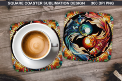 Valentine Coaster Sublimation, Valentine Coaster PNG Design Product Image 1