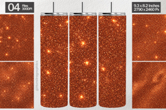 Burnt Orange Glitter Tumbler Wrap| Tumbler Sublimation Product Image 1