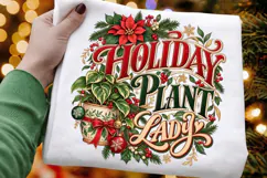 Holiday Plant Lady Christmas Design, Festive Plant Lover Product Image 2
