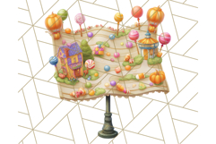 Halloween Neighborhood Clipart PNG for Trick or Treat Product Image 5