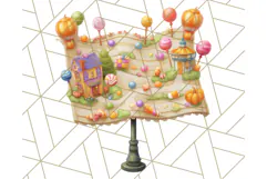 Halloween Neighborhood Clipart PNG for Trick or Treat Product Image 5