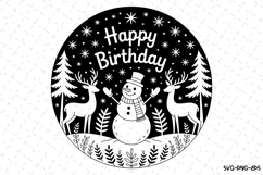 Christmas Happy Birthday Svg | Christmas Svg | Svg Cut File Product Image 1