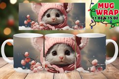 Vintage Mouse CHRISTMAS Whimsy Sublimation Product Image 1