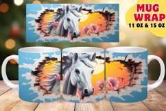 Floral Fantasy on Mug Wraps: Sublimation Joy Product Image 1