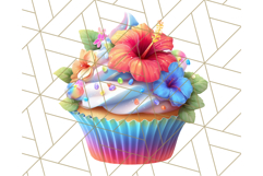 Bright Summer Cupcake PNG Clipart, Colorful Cupcakes Product Image 5