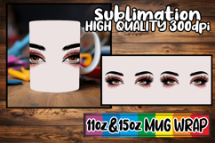 Happy hearts 11oz 15oz sublimation wrap, Woman Eyes Product Image 1