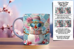 Christmas in July Snowman Mug Wrap 11oz/15oz Winter Delight Product Image 1