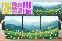 Springtime Beauty Mug Wrap - 11oz &amp; 15oz Sublimation Product Image 1