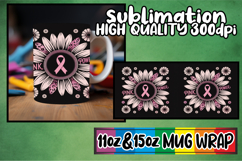 Joyful vibes 11oz 15oz sublimation wrap, Breast Cancer Product Image 1