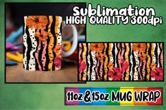 Bold 3D Leopard Flower Mug Wrap Designs Product Image 1