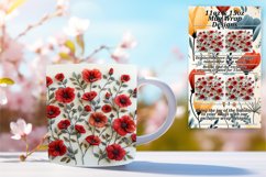 Delicate Flower Pattern Mug Wrap - Spring Edition Product Image 1