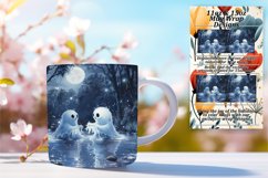 Adorable Ghosts Mug Wrap for Halloween Fun 11oz 15oz Product Image 1