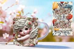 Stylish 15oz Mug Wrap Png Artwork , 3D Cupid Product Image 1