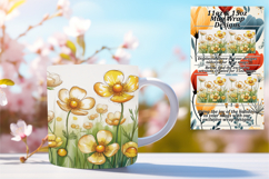 Quirky 15oz Mug Wrap Png Artwork , Flowers Product Image 1