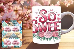 Lovely 15oz Mug Wrap Png Template , Valentines Product Image 1