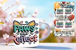 Charming 15oz Mug Wrap Png Artwork , Cat Quote Product Image 1