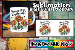 Vibrant hues 11oz 15oz mug wrap, Flowers Quote Product Image 1