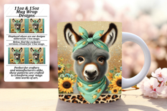Dynamic 11oz Mug Wrap Png Design , Cute Animals Product Image 1