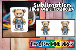 Fresh beginnings 11oz 15oz mug wrap, Teddy Bear Product Image 1