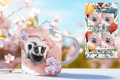 Customized Png For 15oz Mug Wrap , Animals In Wall Product Image 1