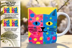 Purr-fectly Colorful Art: Sublimation Cat Mug Product Image 1