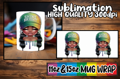 Bright dreams 11oz 15oz sublimation wrap, Black Woman Product Image 1