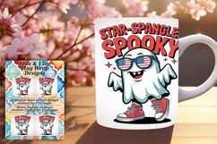 Glamorous 15oz Mug Wrap Png Template , Funny Ghost Product Image 1