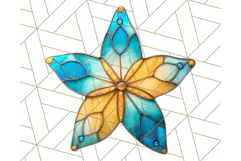 Stained Glass Sea Creatures PNG Clipart, Ocean Fantasy Product Image 5