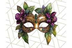 Vintage Garden Masquerade Floral Eye Mask PNG Clipart Product Image 5