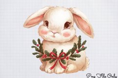 Cute Watercolor Christmas Farm Clipart PNG Product Image 1