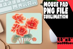 Cheerful Mouse Pad Design PNG, Flower Pattern Product Image 1