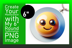 Stylish Round Design for Coasters , 3D Emoji Product Image 1