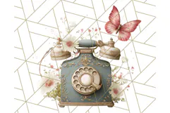 Vintage Butterfly PNG Clipart, Fairytale Cottagecore Images Product Image 5