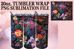 Bold Floral Abstract Pattern Tumbler Wrap 20oz Product Image 1