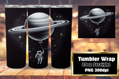 Sublimation Designs for 20oz Tumbler , Astronaut Product Image 1