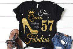 57th birthday svg, Queen Birthday 57 Svg, 57th Birthday svg, Product Image 2