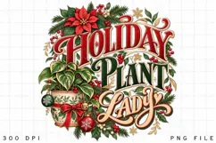 Holiday Plant Lady Christmas Design, Festive Plant Lover Product Image 3