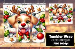 Cartoon Santa 3D Wall Hole Tumbler Art Product Image 1