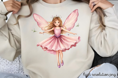 Magical Cute Garden Fairies Clipart PNG Product Image 1