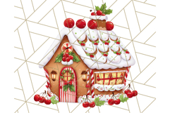 Cozy Christmas Bakery Clipart PNG, Holiday Cookie Art Product Image 5