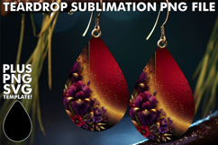 Shimmering Teardrop Earrings PNG, Leopard Prints Product Image 1