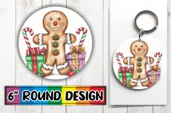 Christmas Round Design - Watercolor Art for Sublimation Product Image 1