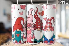 Valentine&#039;s Day Gnome Tumbler Wrap - High Quality 300 Dpi Product Image 1