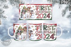 Christmas Mug Wrap Design - Christmas Dog Sublimation Product Image 2