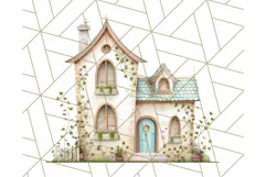 Whimsical Cottagecore Cottage PNG Clipart, Fairy House Png Product Image 5