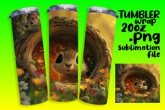 3D Hole in Wall Cute Animals Tumbler Wrap Product Image 1