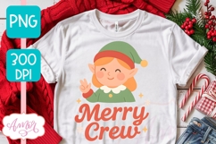 Cute Christmas PNG design, Merry Crew PNG sublimation Product Image 3