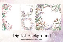 Flower Pattern Background Wallpaper Digital Paper_57 Product Image 1